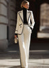 Chloe | Ensemble de Costume Femme à Double Boutonnage Blazer Structuré Pantalons Large
