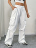 Chloe | Pantalons Droit Femme Poche Cargo avec Cordon