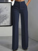 Isabella | Pantalons Femme Haute Taille Jambe Large Pli Devant Coupe Droite
