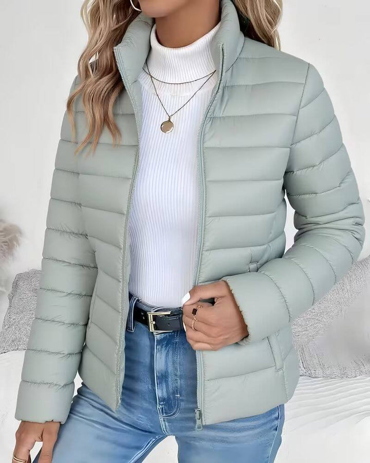 Olivia | Women's Lightweight Quilted Stand-Collar Puffer Jacket