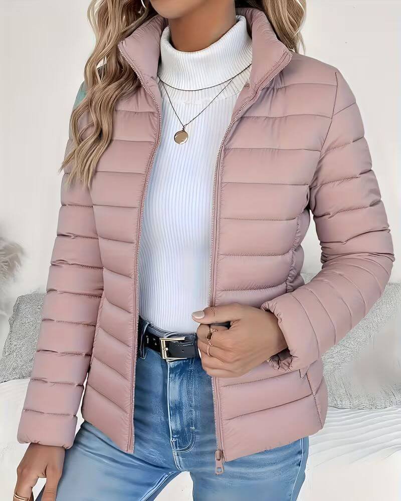 Olivia | Women's Lightweight Quilted Stand-Collar Puffer Jacket
