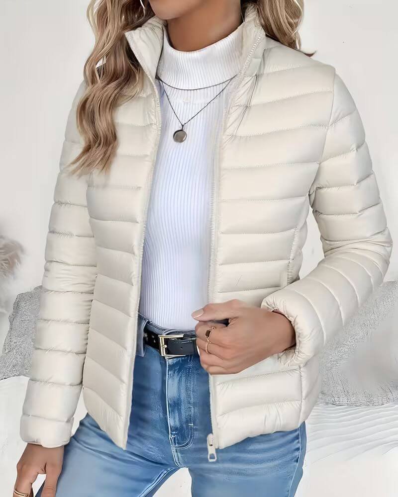 Olivia | Women's Lightweight Quilted Stand-Collar Puffer Jacket