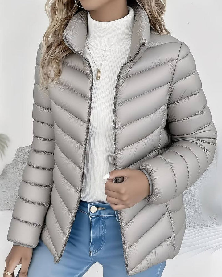 Olivia | Women's Lightweight Quilted Stand-Collar Puffer Jacket