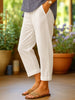 Isabella | Pantalons courts en lin tapered pour femme
