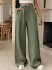 Eleanor | Pantalons larges en lin pour femmes à taille haute avec cordons