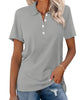 Layla | T-shirt Polo Femme Manches Courtes Mélange de Coton Coupe Classique