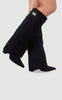 Amelia | Bottes Hautes en Suède pour Femmes avec Quincaillerie en Or