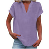 Mia | Blouse Femme Col V Coupe Relaxée Manches Courtes