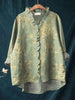 Victoria | Blouse en lin floral vintage à col volanté pour femmes
