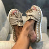 Aria | Sandales Wedge Tissées Femmes Plateforme Détail Noeud